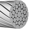 Compacted ground wire  for overhead power lines, with optical communication cable (OKGT)