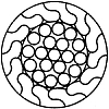 Locked coil with a single layer of Z wire