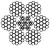 LC-R type rope with a metal core