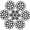 LK-Z type rope with a metal core