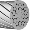 Compacted ground wire  for overhead power lines