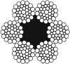 LC-RO type rope with an organic core