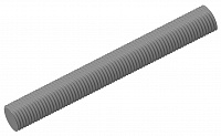Threaded stud of accuracy class A with a thread for the entire length of the rod